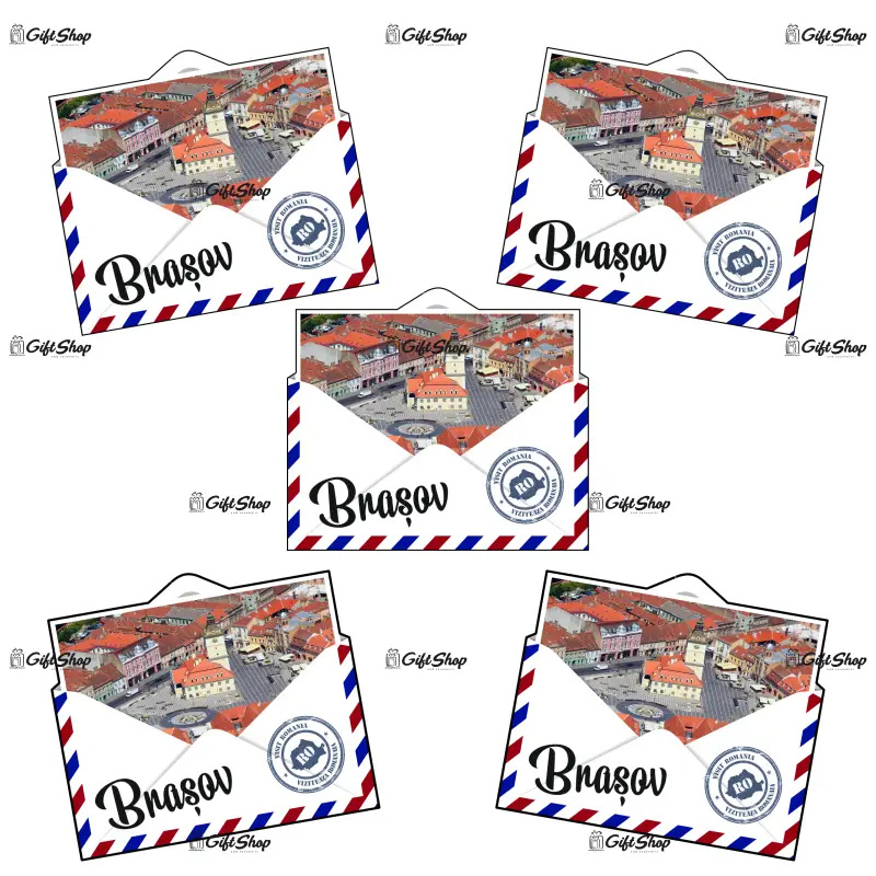 Brasov ,romania, plic, magnet frigider mgs132